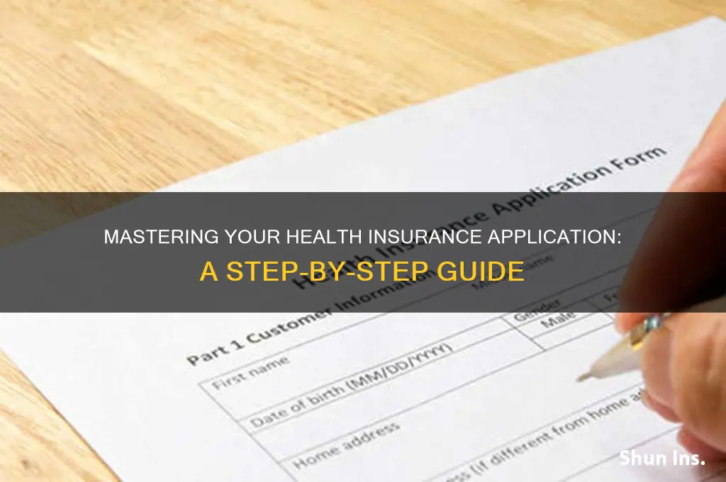 how to fill out health insurance application