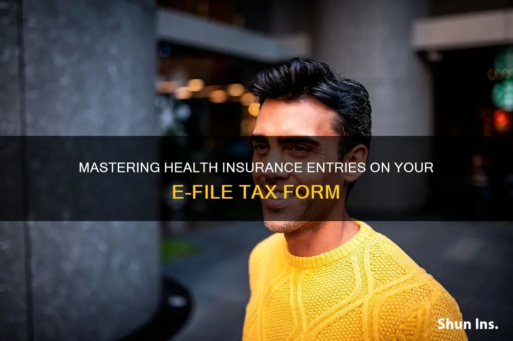 how to fill out health insurance on efile tax form