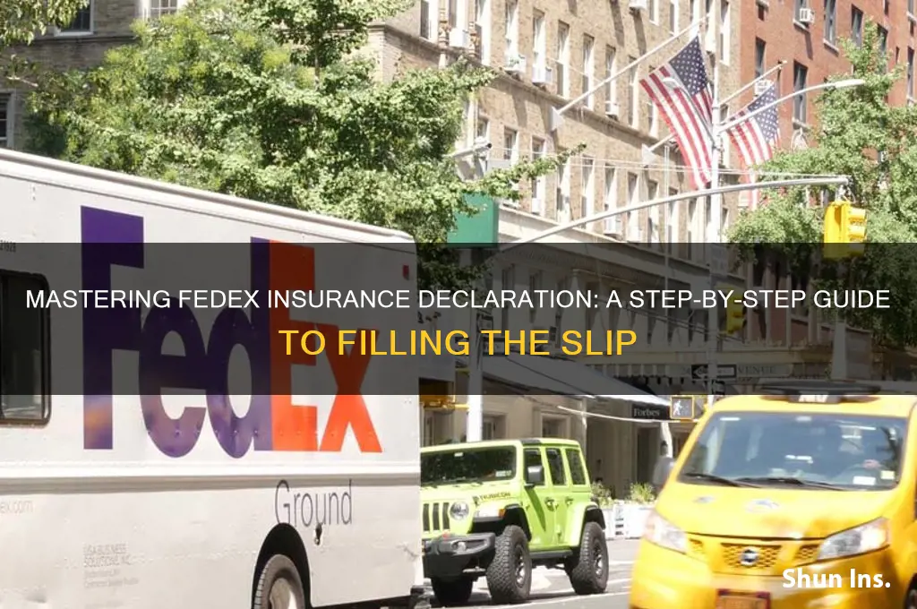 how to fill out insurance fedex intation silp