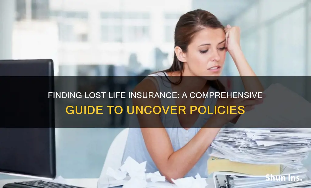 how to find a lost life insurance