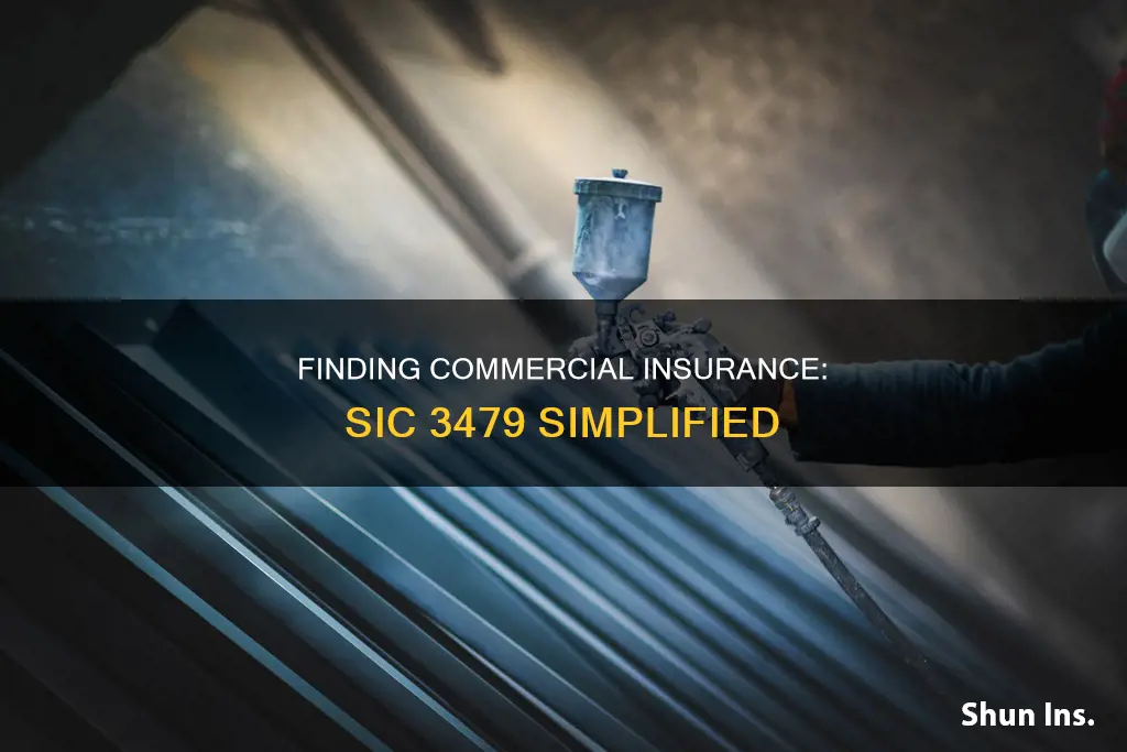 how to find commercial insurance for sic 3479