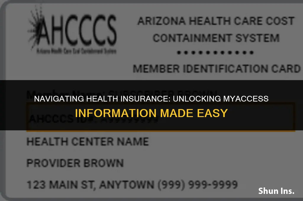 how to find health insurance info myaccess