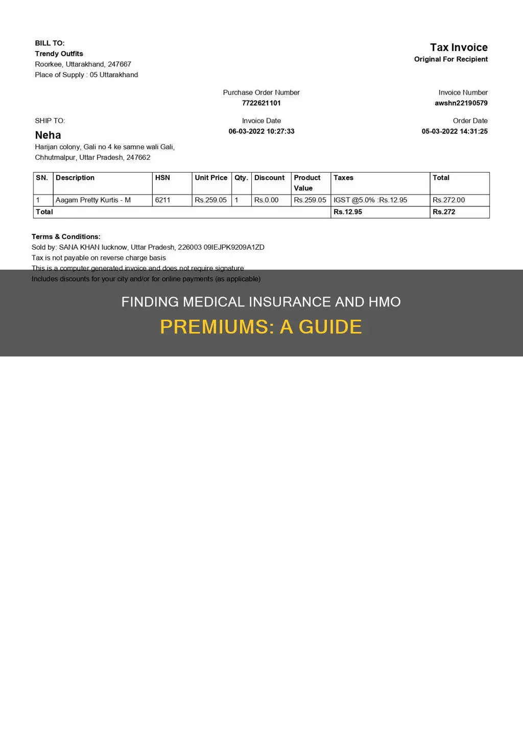 how to find medical insurance and hmo premiums paid
