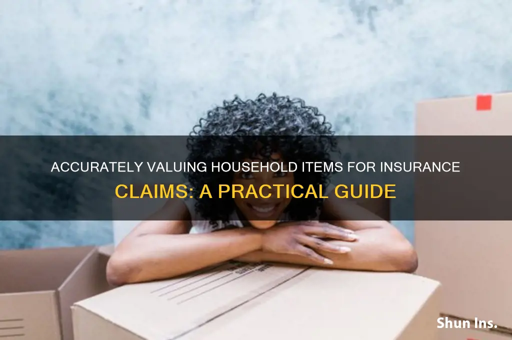 how to fine value of household items for insurance purposes
