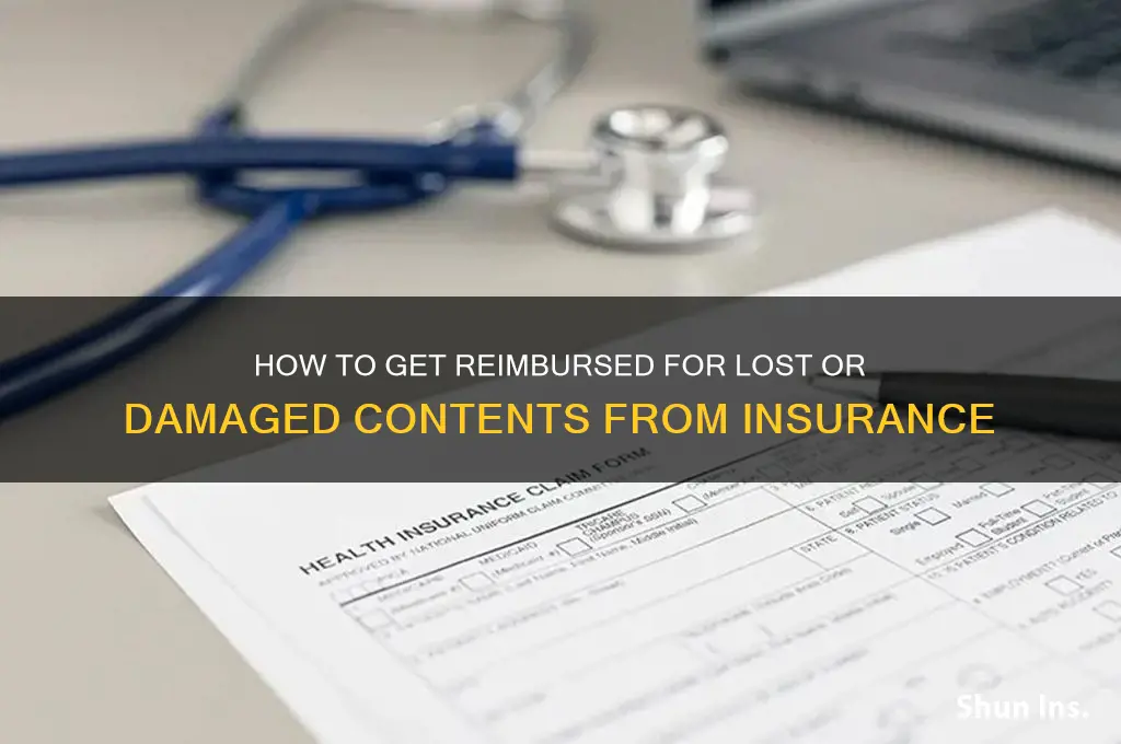 how to ge reimbursed for contents from insurance