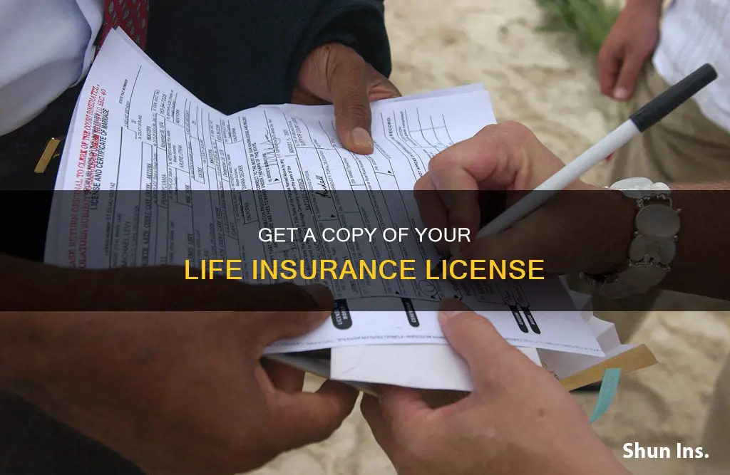 how to get a copy of my life insurance license