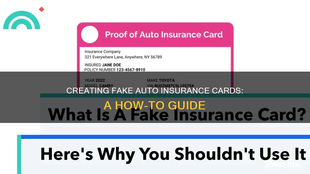 how to get a fake auto insurance card