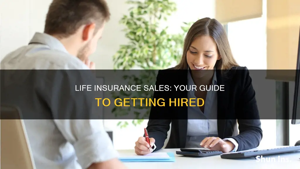 how to get a job selling life insurance