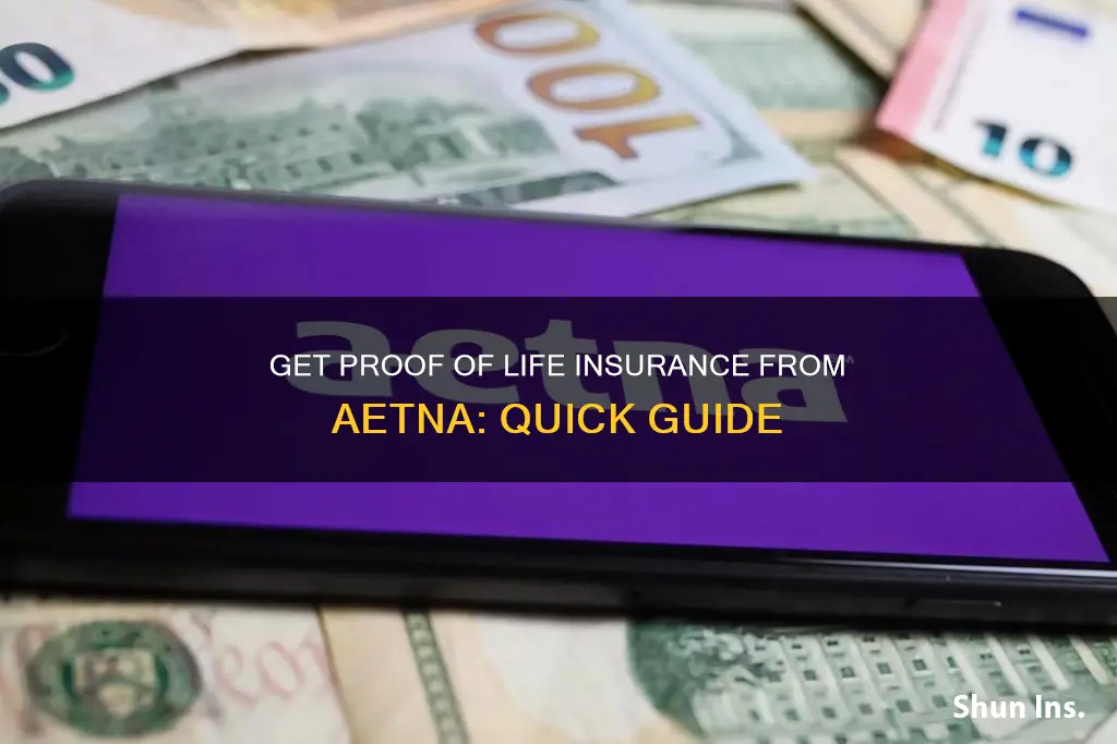 how to get a proof of life insurance from aetna