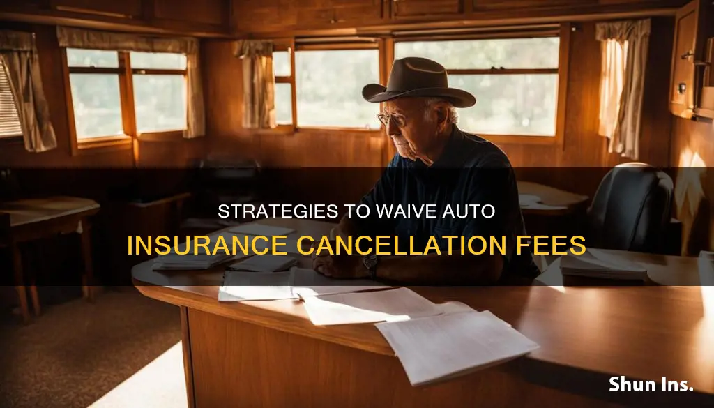 how to get auto insurance to waive cancellation fee