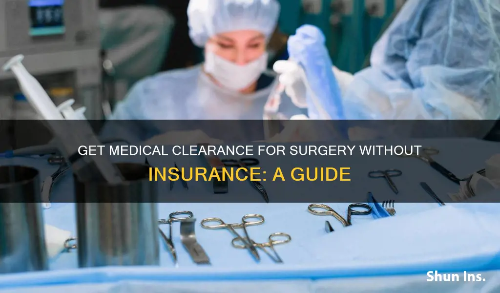 how to get medical clearance for surgery without insurance