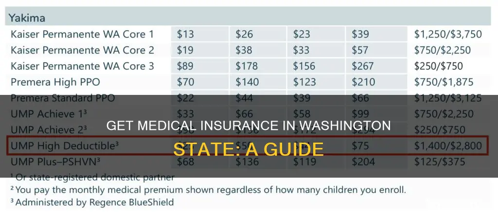 how to get medical insurance in Washington state