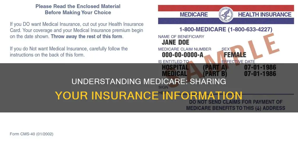 how to give insurance information medicare