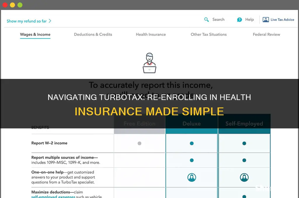how to go back to health insurance on turbotax