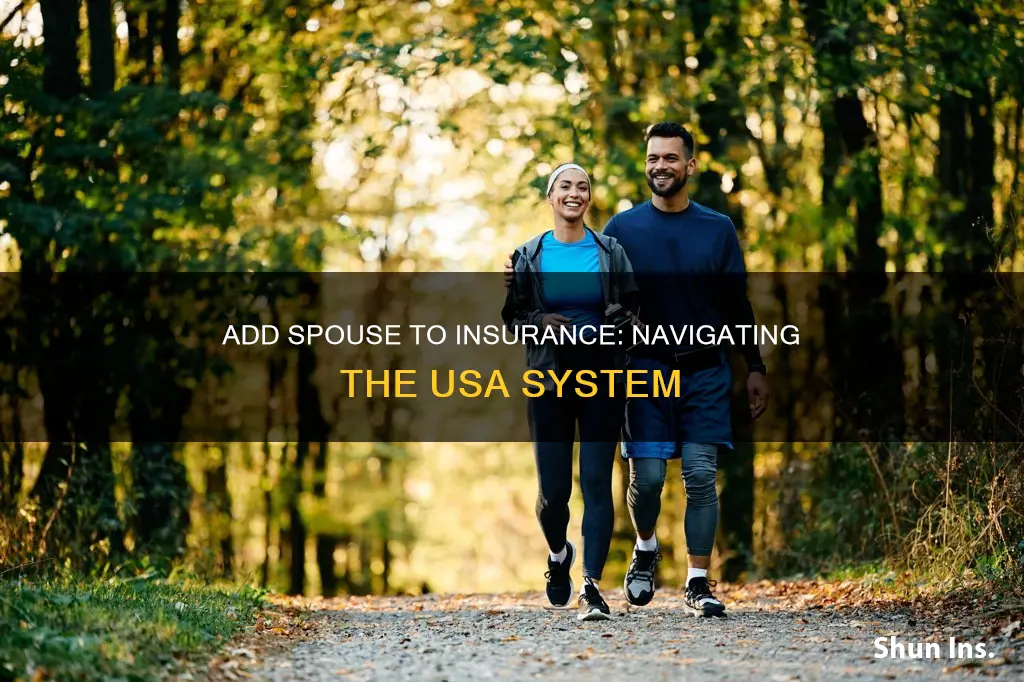 how to go on my husband insurance in the usa