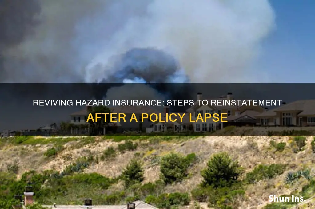 how to hazard insurance after a lapse