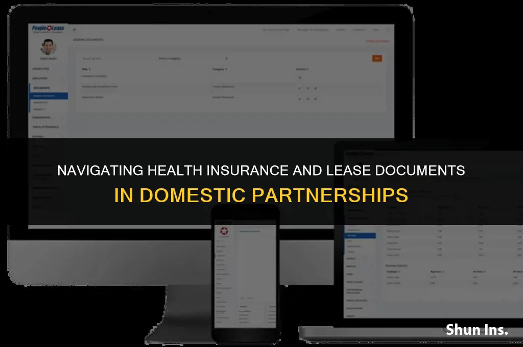 how to health insurance domestic partnership interdependence lease documents