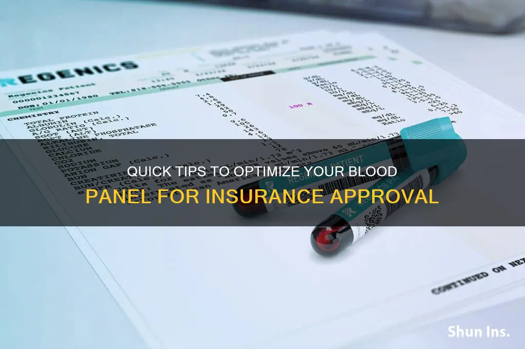 how to improve blood panel quickly for insurance