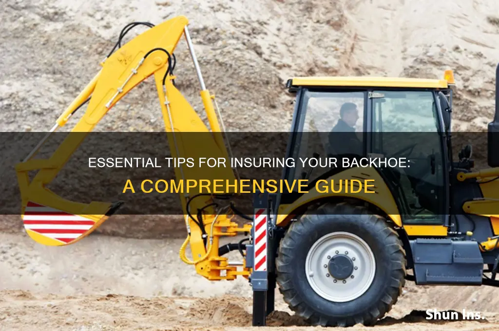 how to insure a backhoe