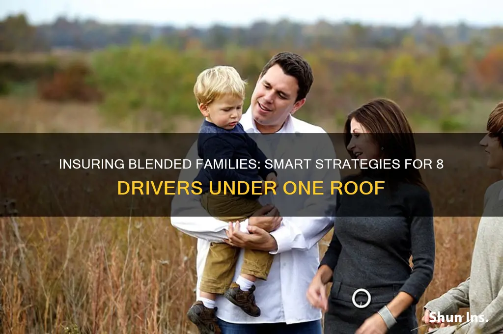 how to insure a blended family with 8 drivers