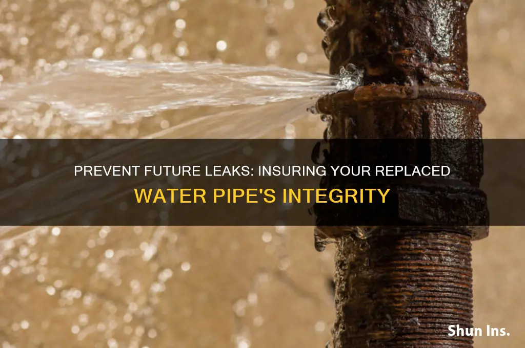 how to insure a replaced water pipe won