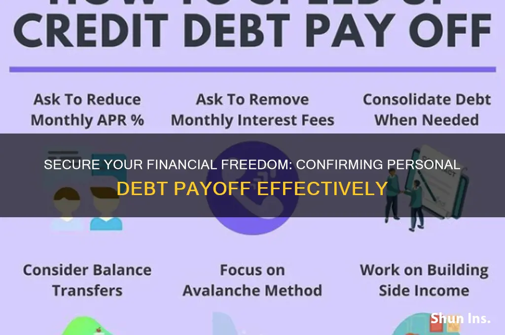 how to insure confirmation of personal debt payoff