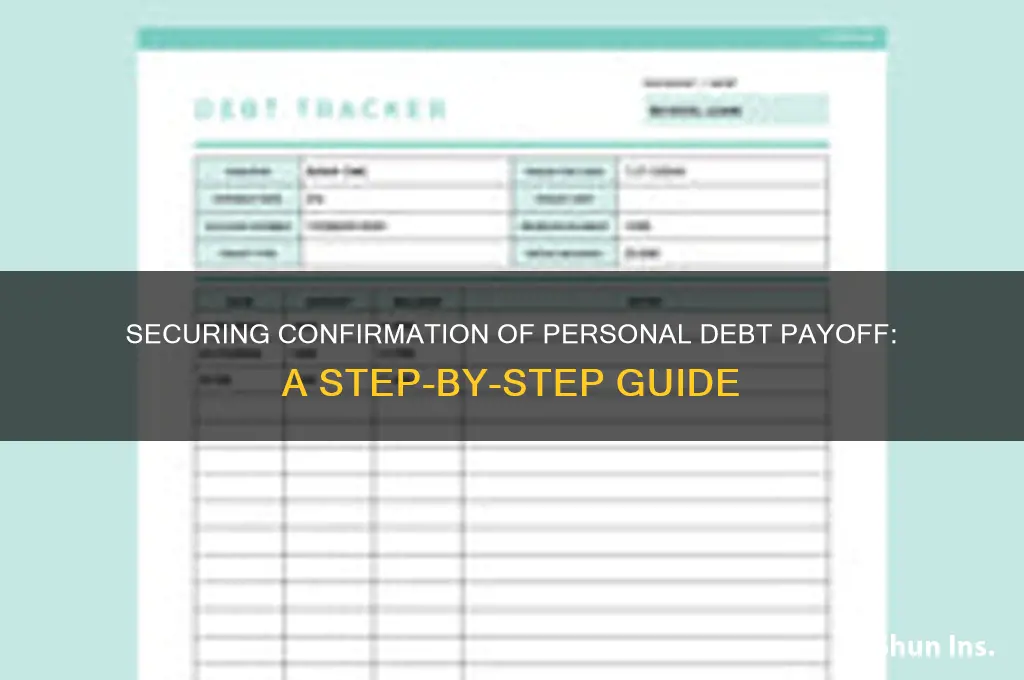 how to insure confirmation of personal debt pppppayoff