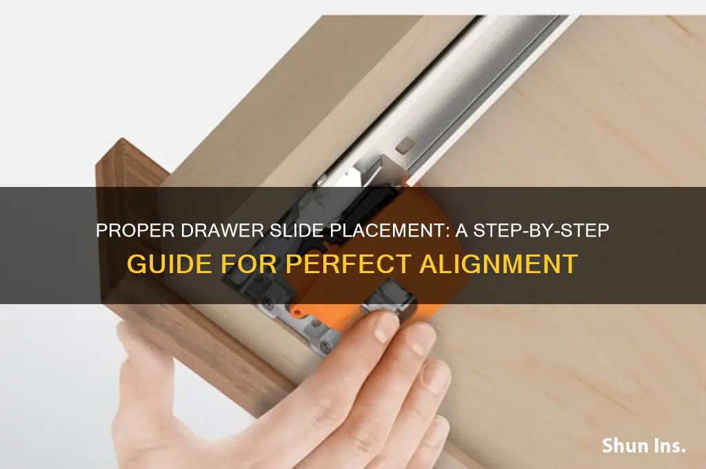 how to insure drawer slides are properly placed