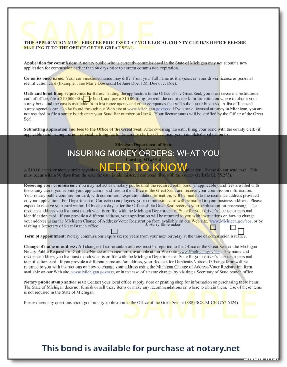how to insure money order