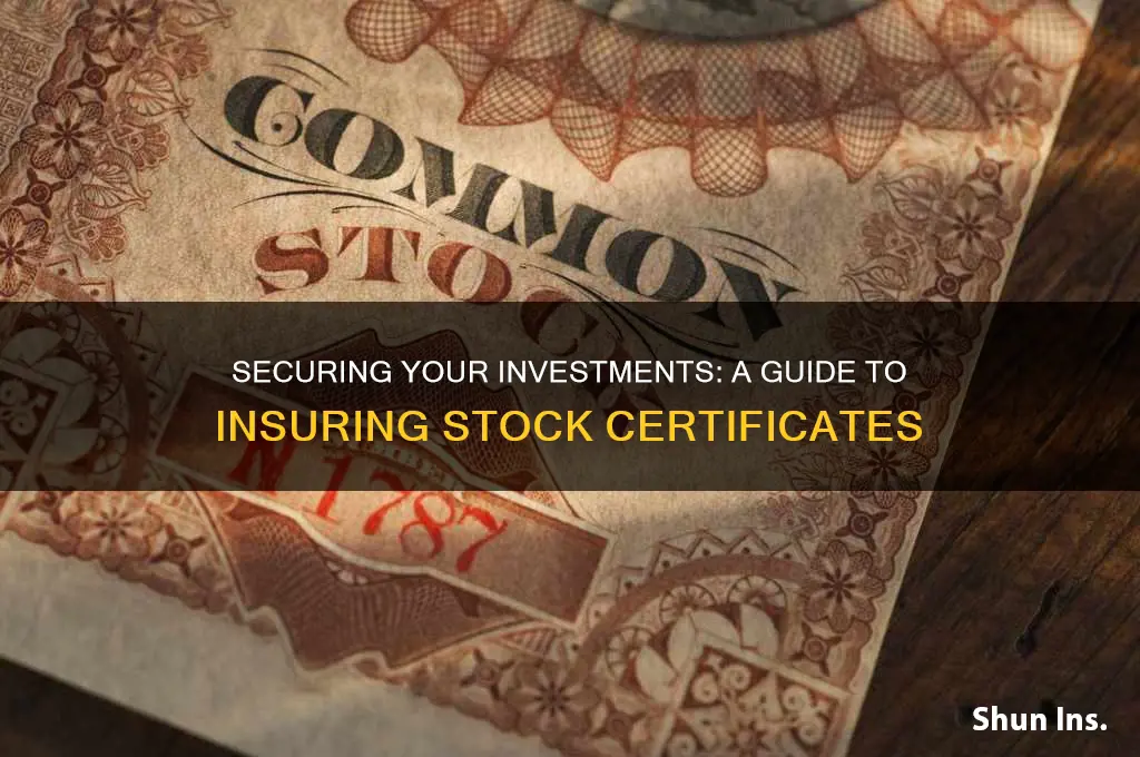 how to insure stock certificates