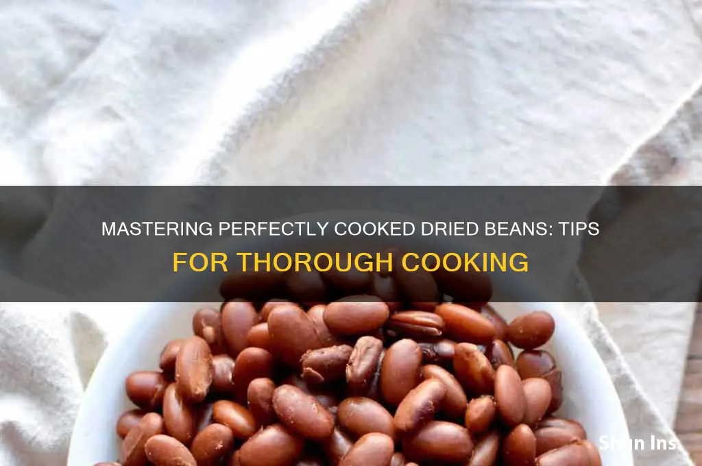 how to insure that dried beans are thoroughly cooked