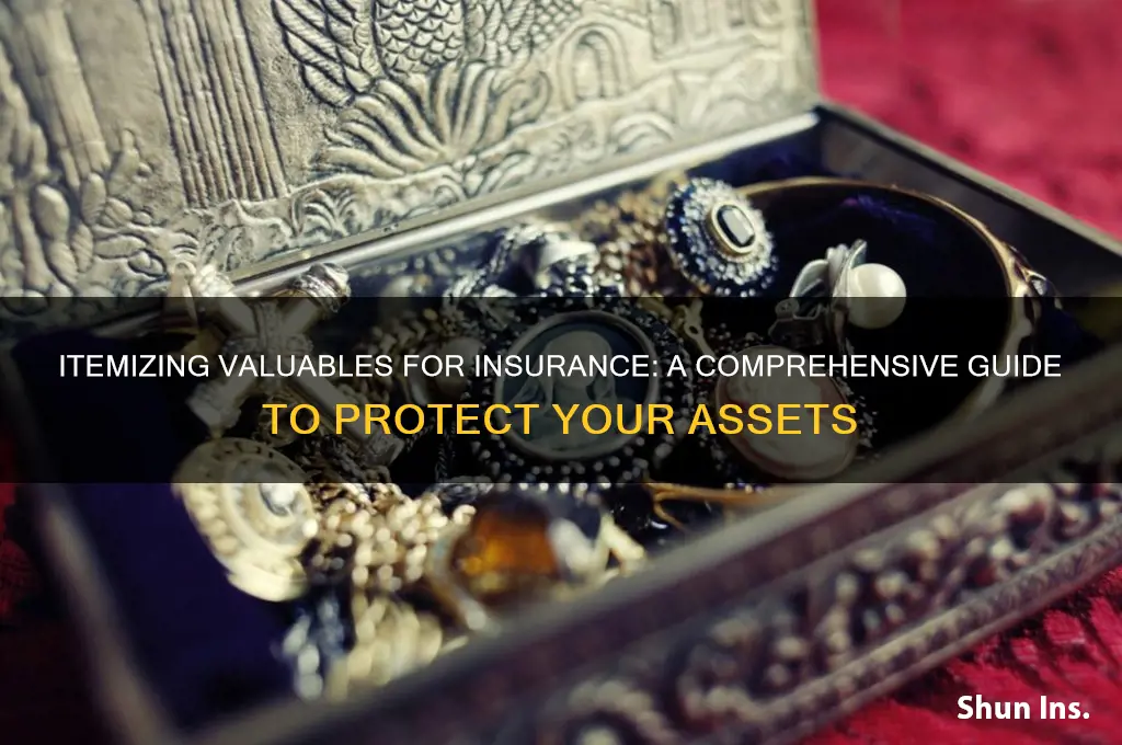 how to itemize your valuables for insurance