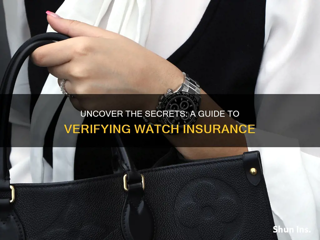 how to know if a watch is insures