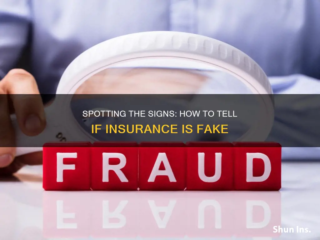 how to know if someone has fake insurance