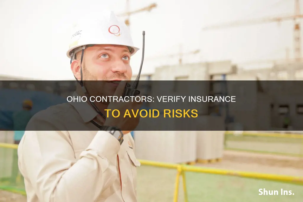 how to know in Ohio if contractor is fully insured