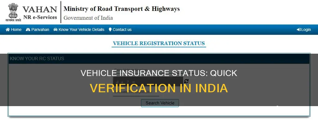 how to know insurance status of vehicle in india