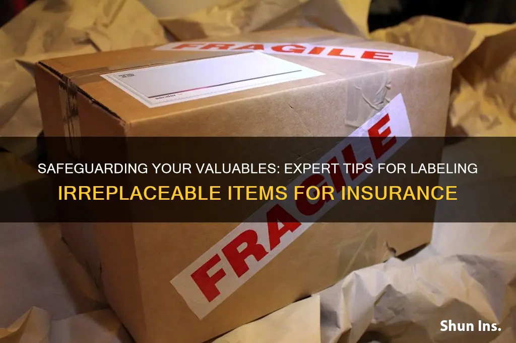 how to label irreplaceable items for insurance
