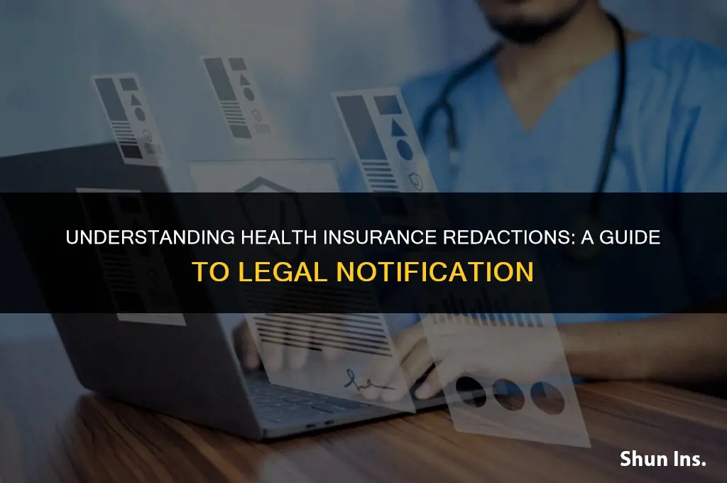 how to legally inform someone of health insurance redaction