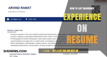 Highlighting Insurance Expertise: Crafting a Standout Resume Experience Section