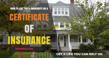 Listing Tufts University on Your Certificate of Insurance: A Step-by-Step Guide