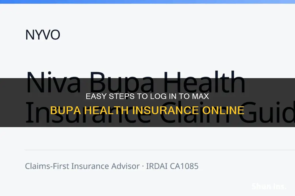 how to login max bupa health insurance