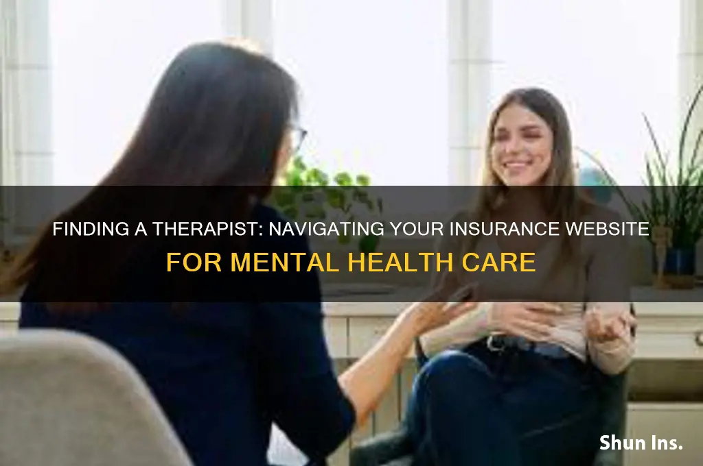 how to look for a therapist on your insurance website