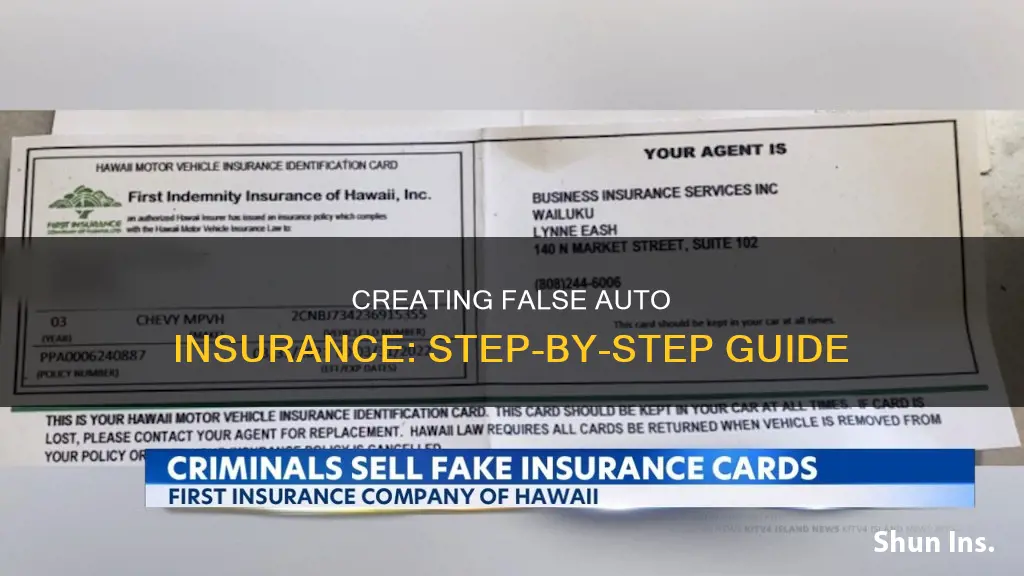 how to make a fake auto insurance policy