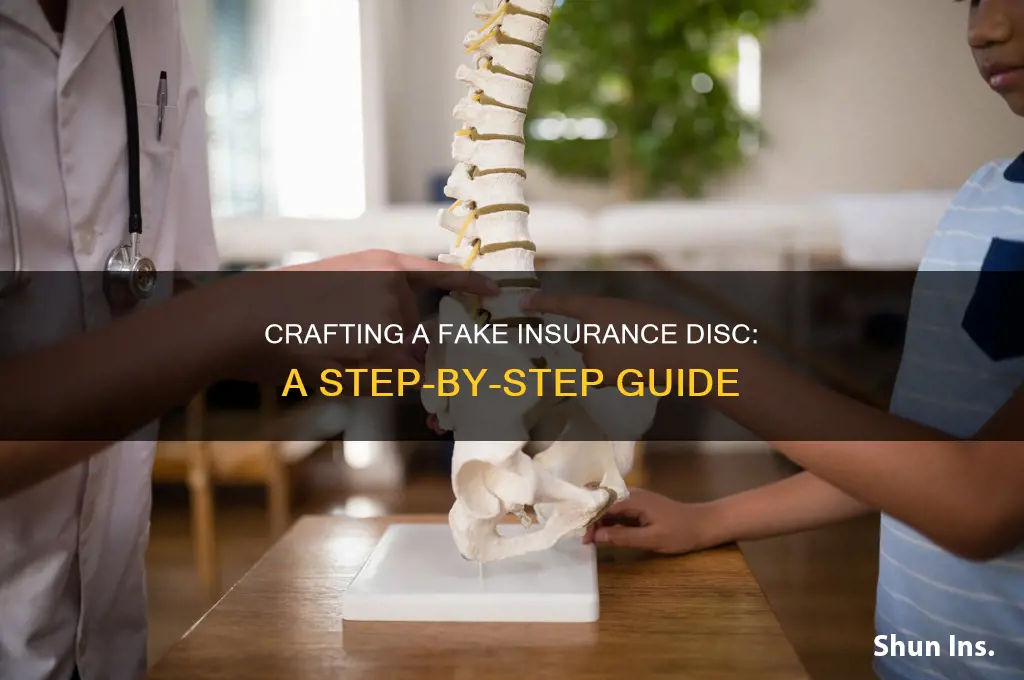 how to make a fake insurance disc