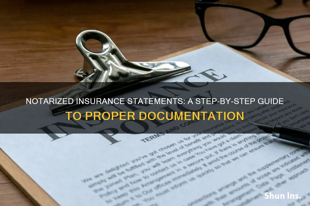 how to make an insurance statement with notary