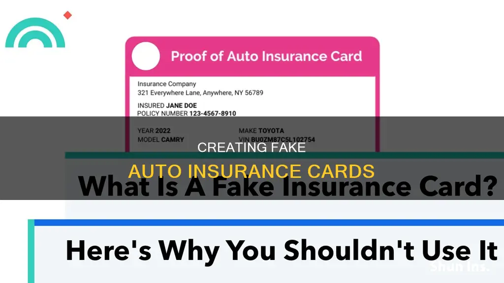 how to make fake auto insurance card