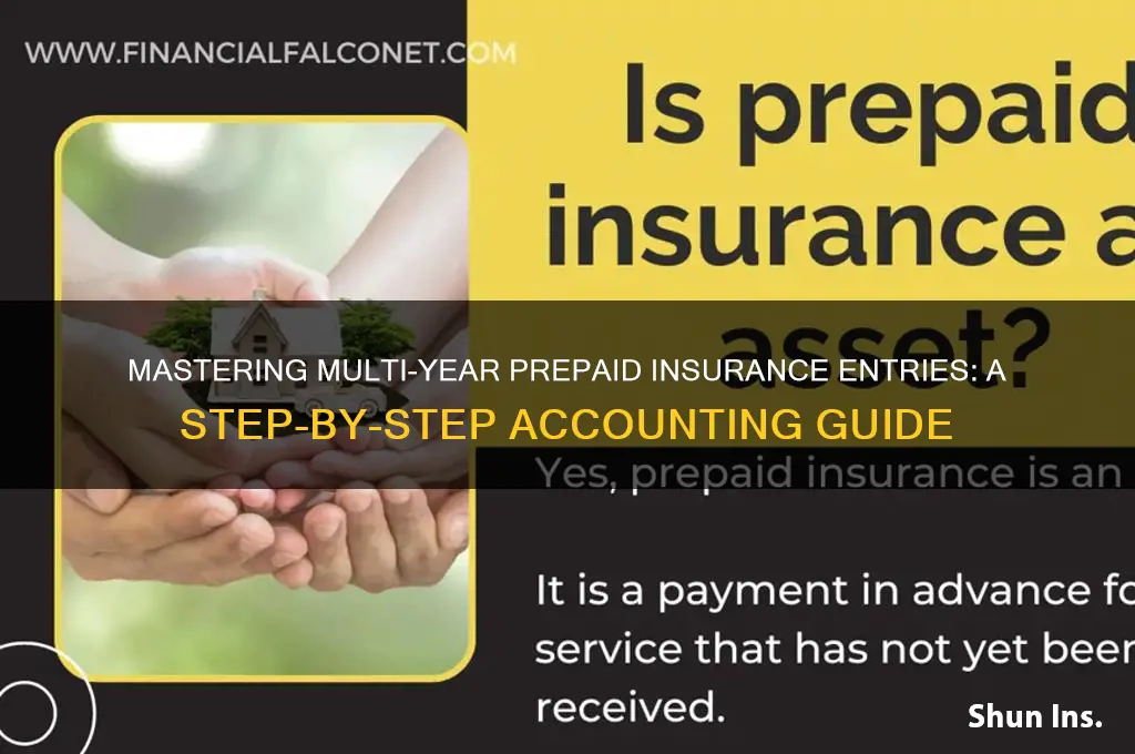 how to make prepaid insurance entry over multiple years
