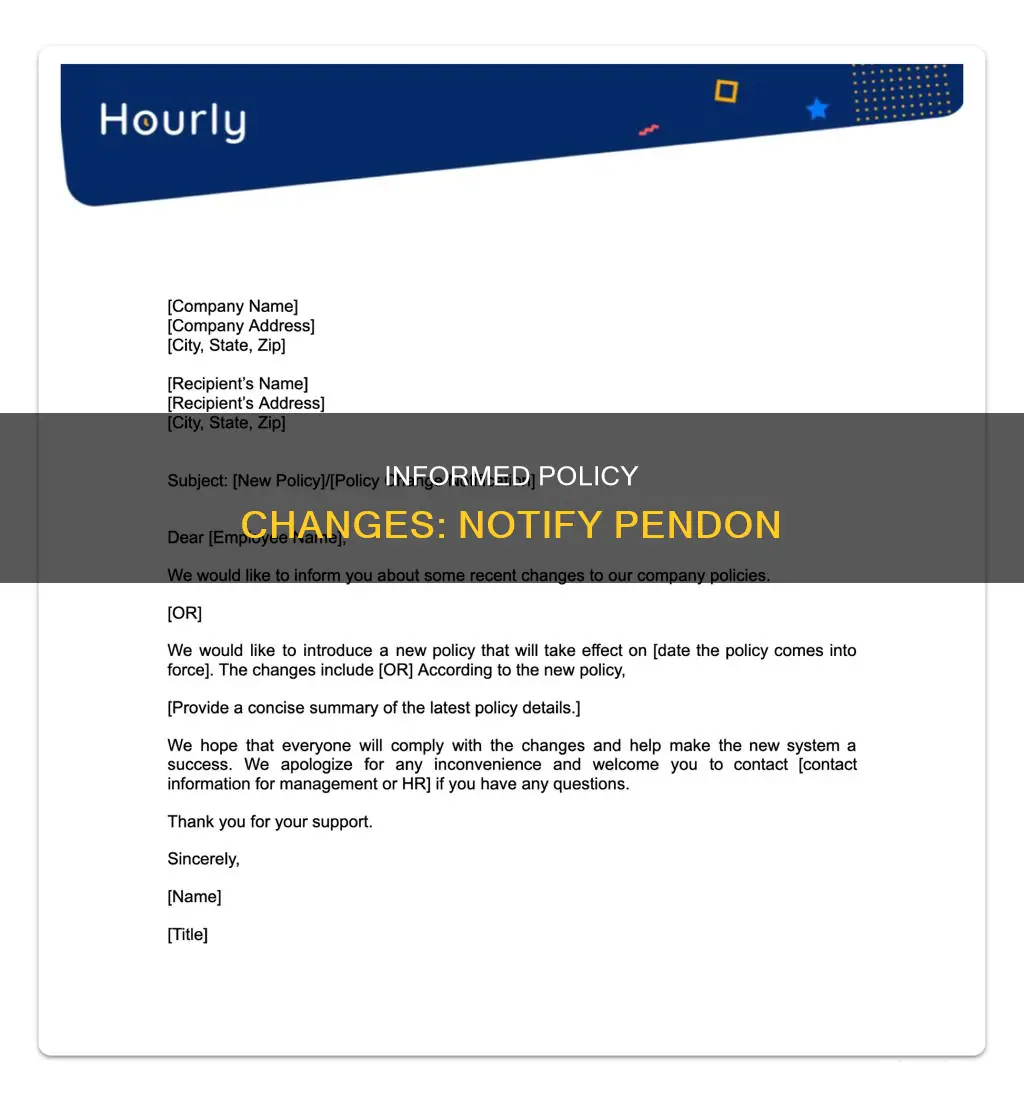 how to notify penndon of insurance change