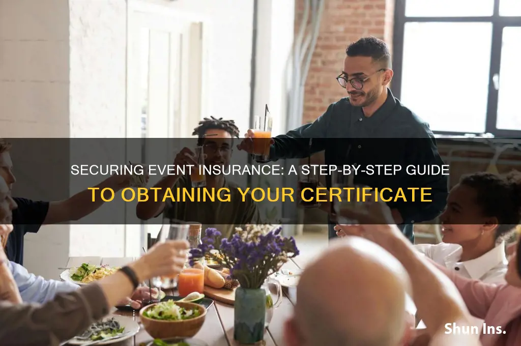 how to obtain a certificate of insurance for an event