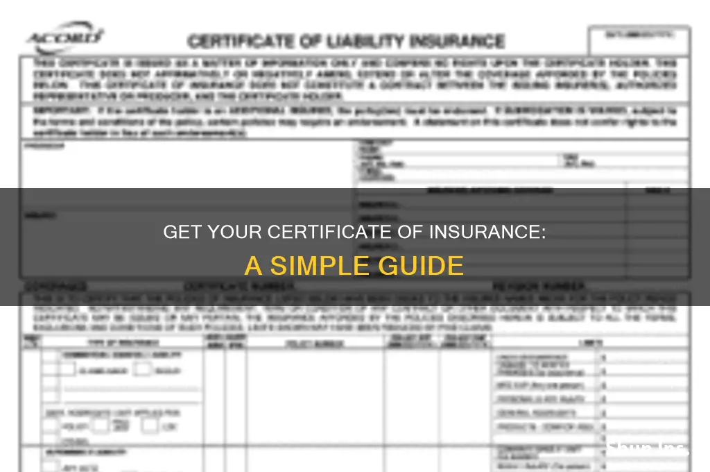how to obtain certificate of insurance